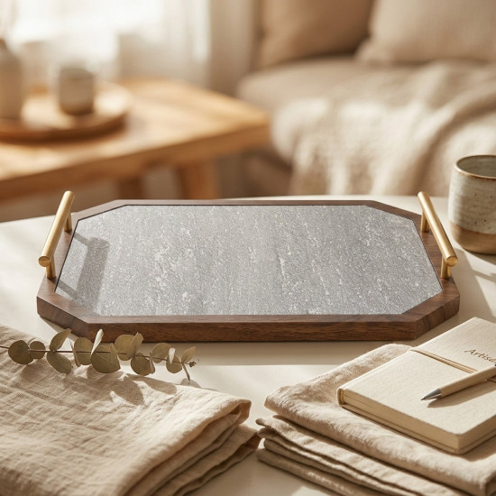 Wooden Tray Set 2 Pcs